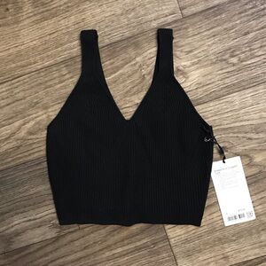 Ribbed Knit Cropped Tank